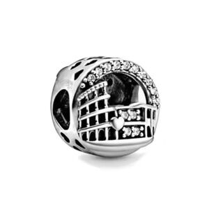 NWOT Rome Colosseum Openwork Charm Sterling Silver 925